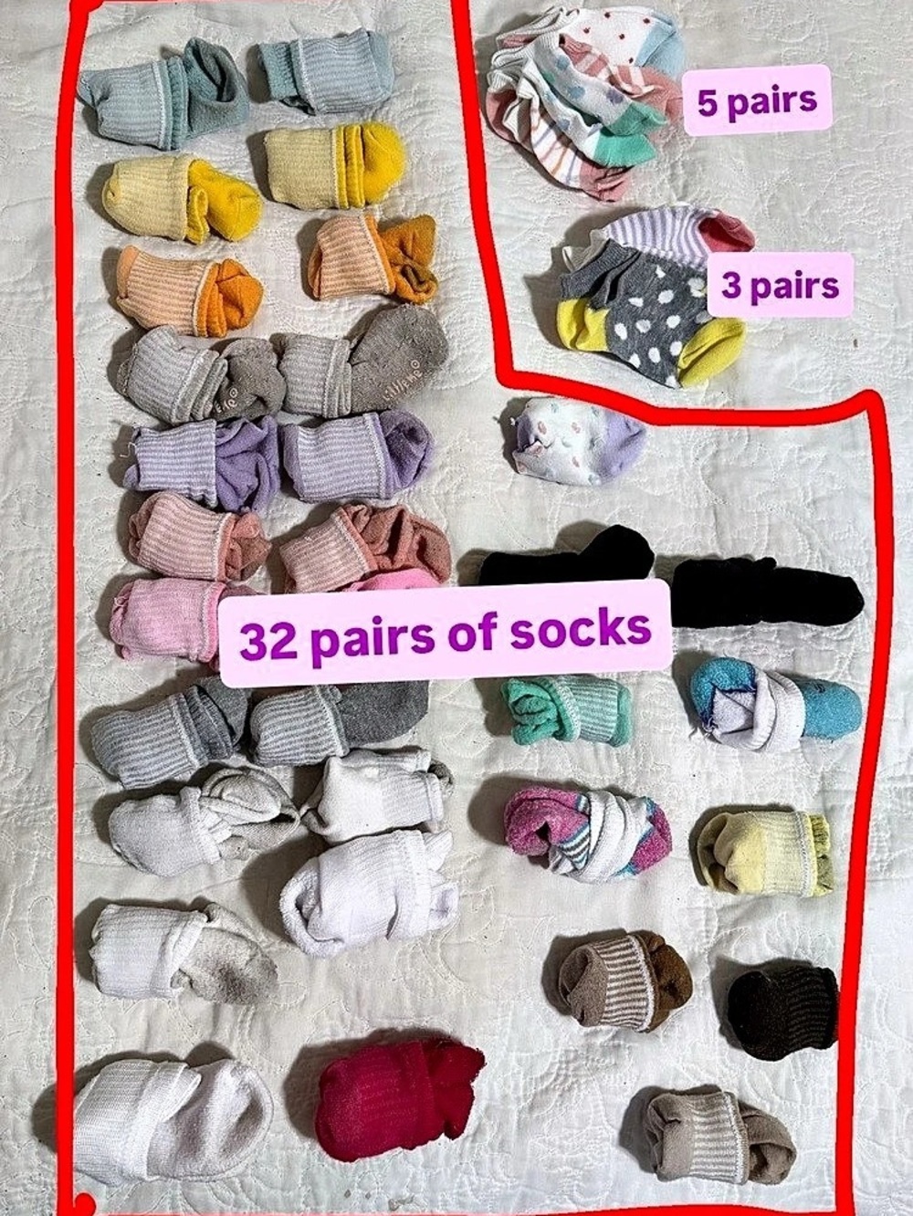 Kids Multicolor Socks 40 Pairs